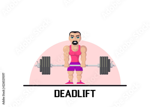 Athlete doing deadlift