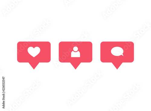 Obraz na płótnie Counter Notification Icon. Element for social network, web, ui, mobile, app. Vector illustration. EPS 10 w salonie