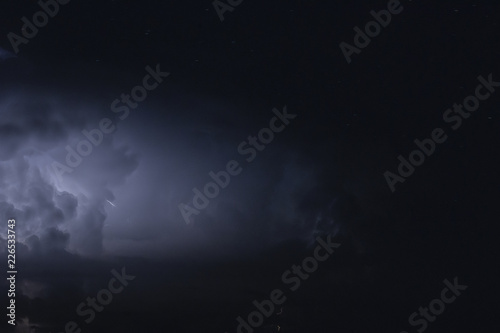 night thunderstorm with flashes