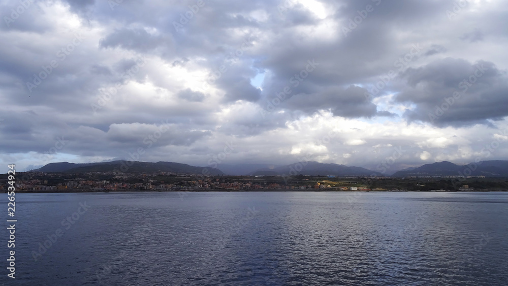 Sea and sky in the Sicily coast