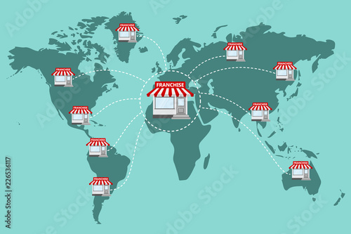 Franchise business concept. Vector illustration.