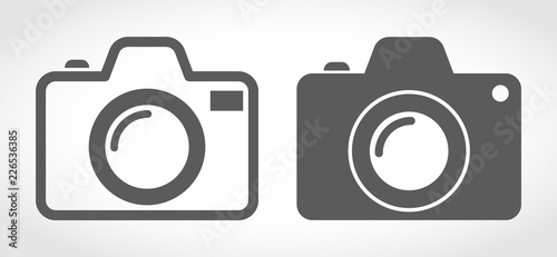 Set of camera icons. Vector illustration.