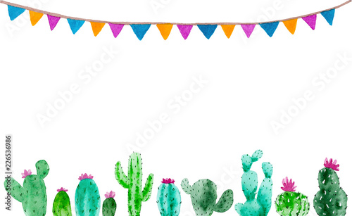 Set of watercolor cactus, succulent, isolated watercolor illustration. Natural watercolor design elements, botanical collection. Design for wedding,greeting card,photos,blogs,wreaths,pattern.
