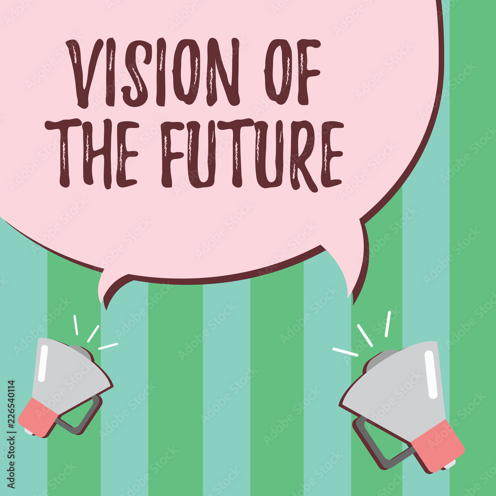 Word writing text Vision Of The Future. Business concept for Seeing something Ahead a Clear Guide of Action. Word writing text Vision Of The Future. Business concept for Seeing something Ahead a Clear Guide of Action.