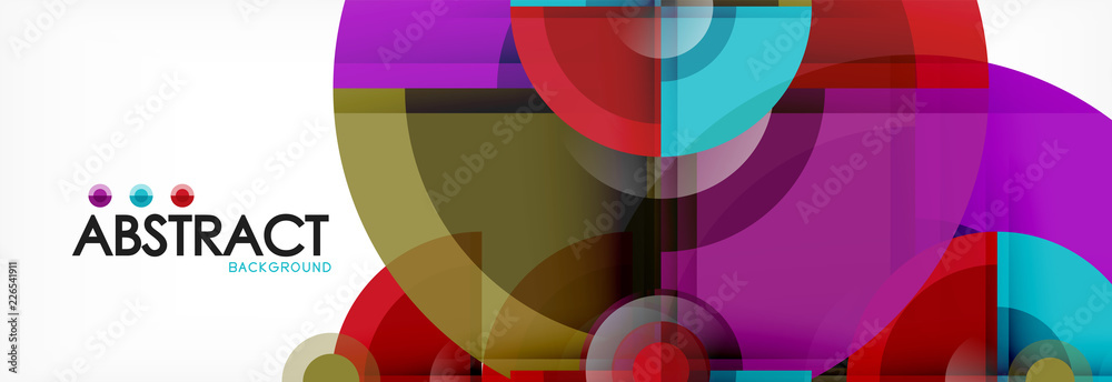 Obraz premium Vector fantastic circle modern geometric background template