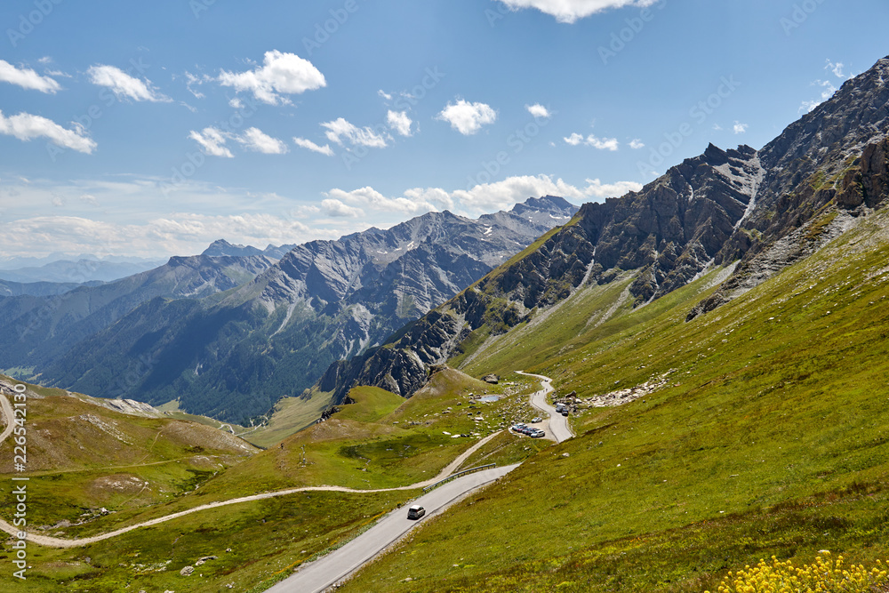 Col Agnel- mountain pass in the Cottian Alps, between France and Italy