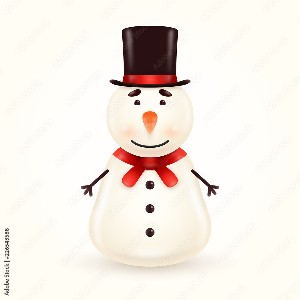 Snowman character illustration isolated on white background Snowman character illustration isolated on white background