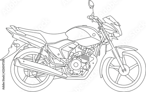 Saluto Motorbike Line Diagram
