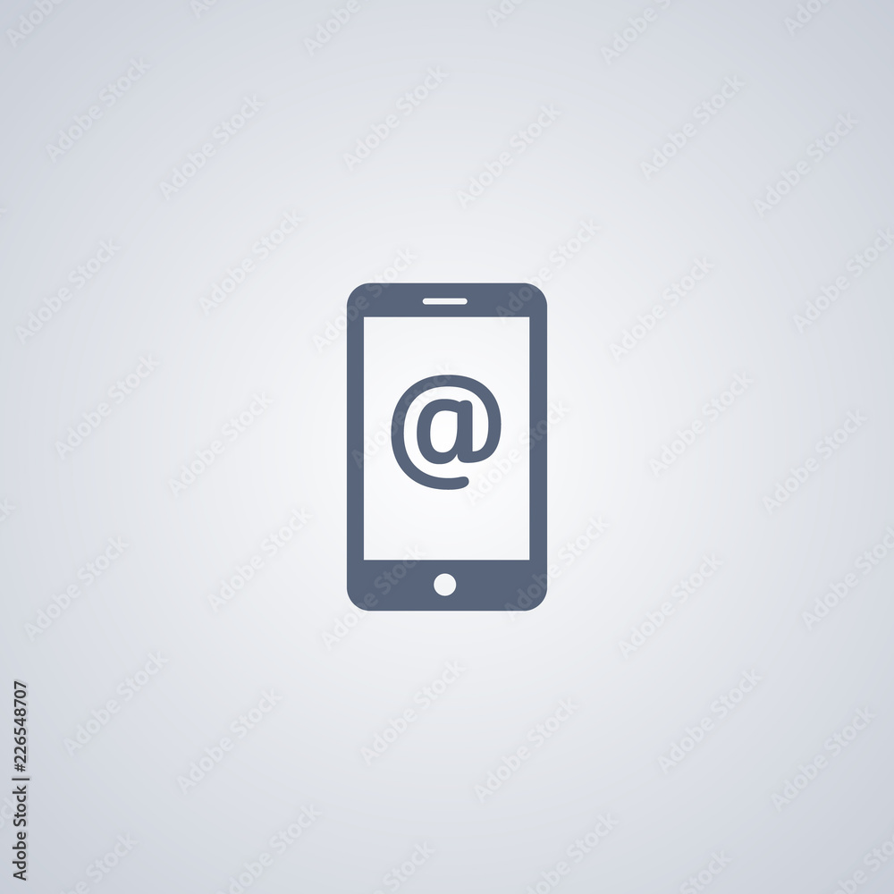 Smartphone email icon, vector best flat icon Smartphone email icon, vector best flat icon