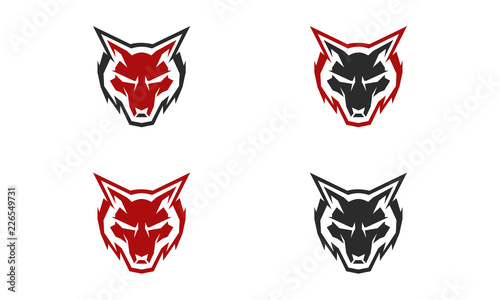wolf head icon for logo
