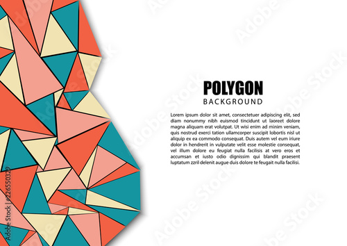 Abstract color polygon background.Vector Illustration