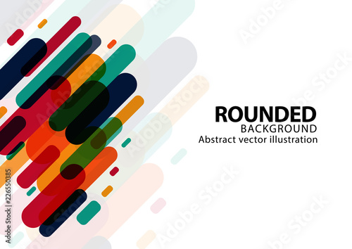 Abstract color rounded background.Vector Illustration