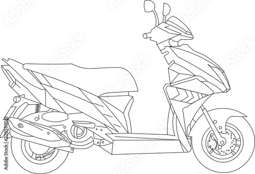 Ray ZR Motorbike Line Diagram