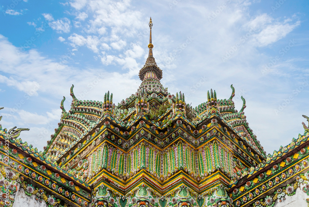 Details of pagoda at Wat Phra temple, Bangkok