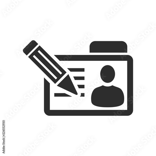 identity card icon vector