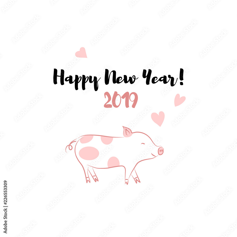 Fototapeta premium Vector Illustration. Template greeting card with text 
