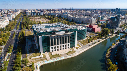 Aerial View of Bucharest downtown photo