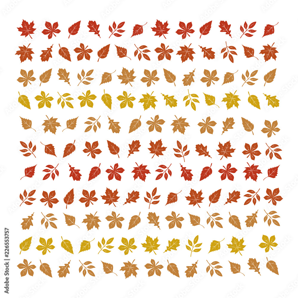 Vector autumn leaves background