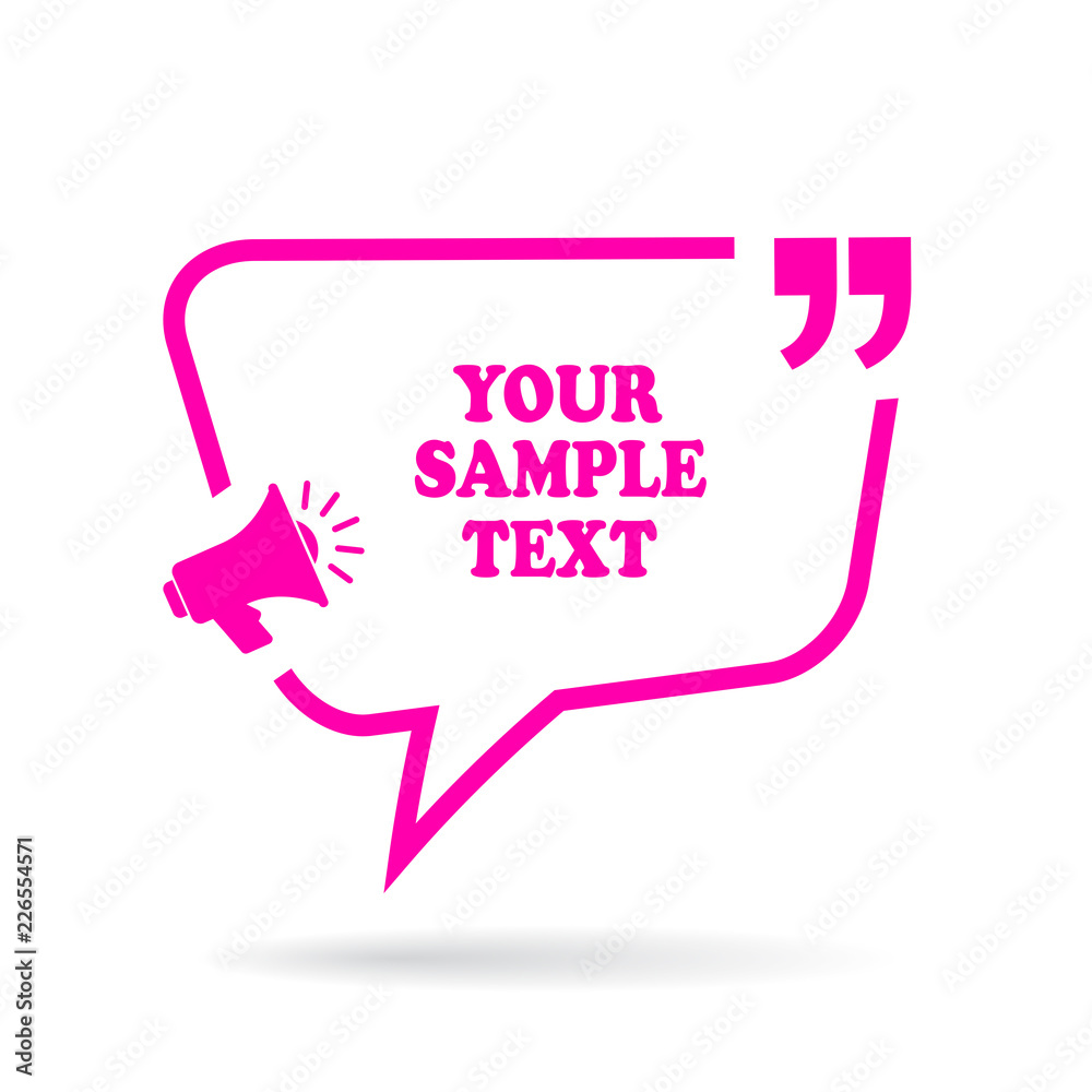 Speech bubble vector icon