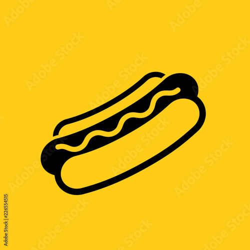 Hotdog vector icon photo