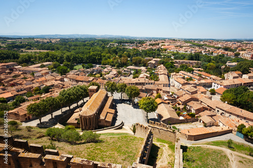 Carcassonne cityscape with Saint Gimer church