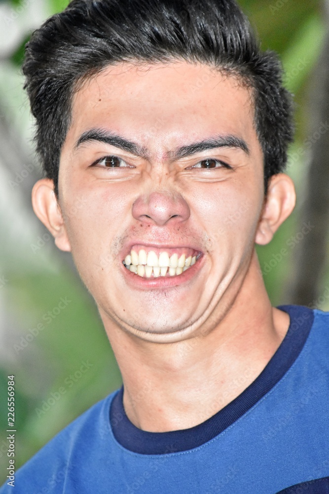 Fototapeta premium Stressed Handsome Minority Person