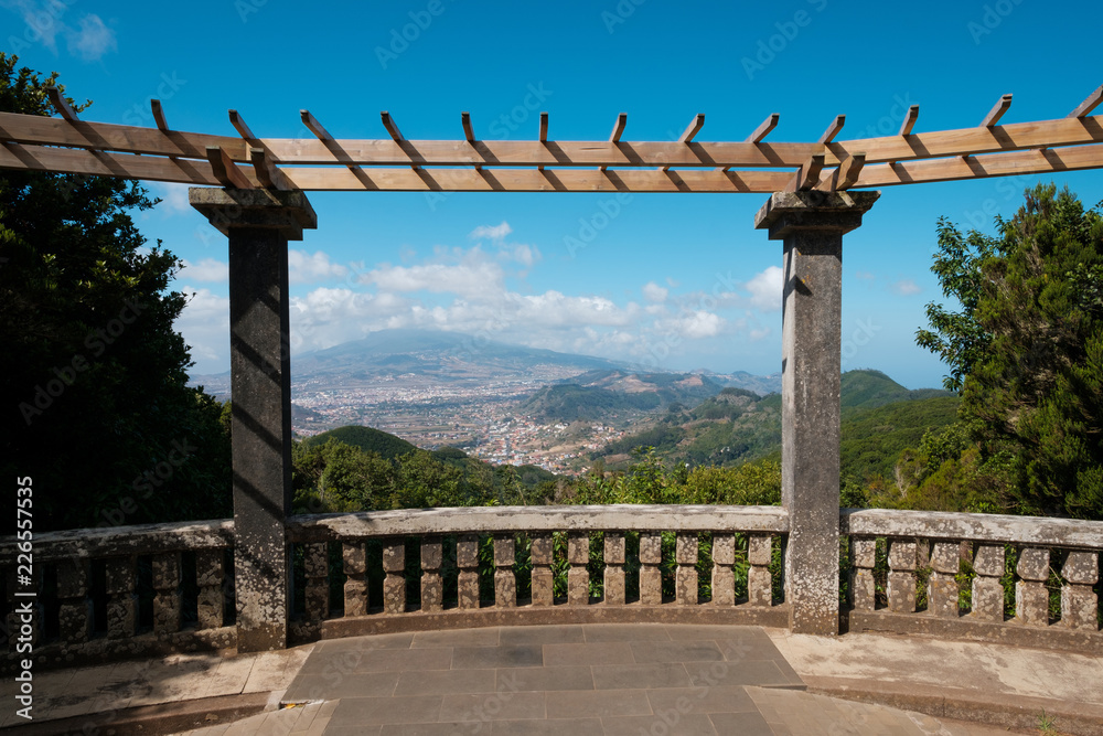 terrace with landscape panorama view  