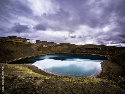 Obraz na płótnie Scenic view of Krafla volcanic crater in Northern Iceland w salonie