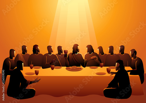 Fototapeta Jesus shared with his Apostles