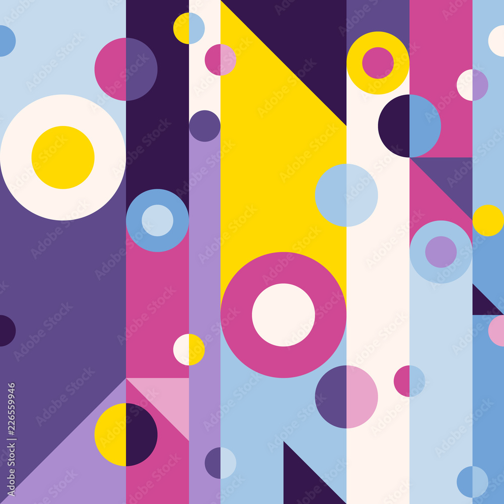 Obraz premium Retro abstract geometric seamless pattern. Composition 1