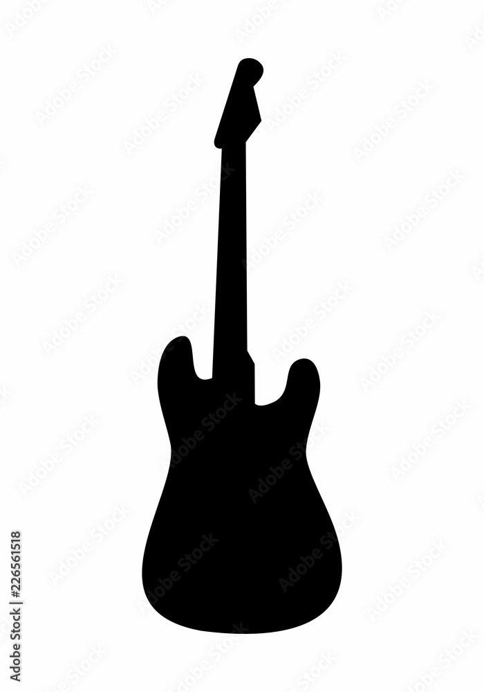 Guitar dark silhouette Guitar dark silhouette