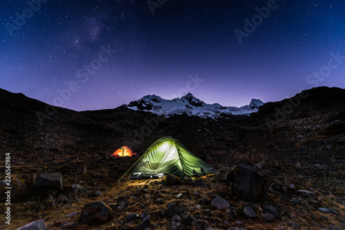 Camping in the Andes