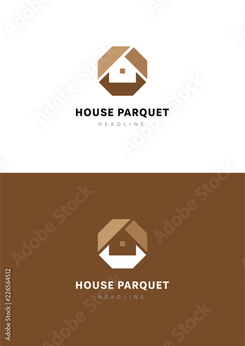 House parquet logo template.