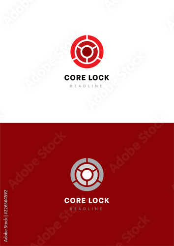 Core lock logo template.