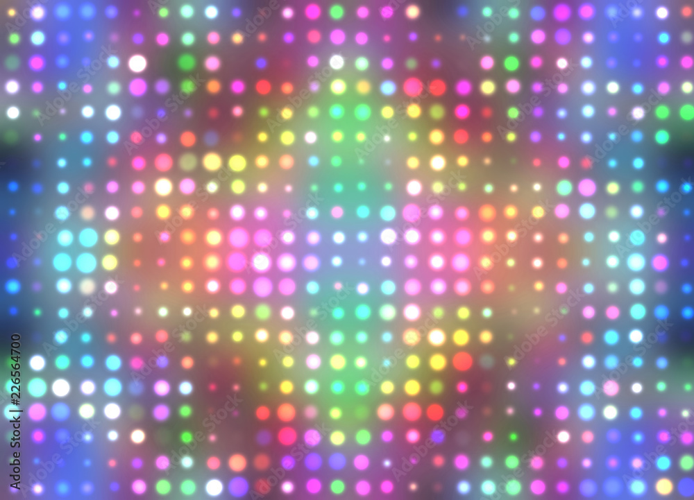 Multicolored defocused glowing abstract pattern.