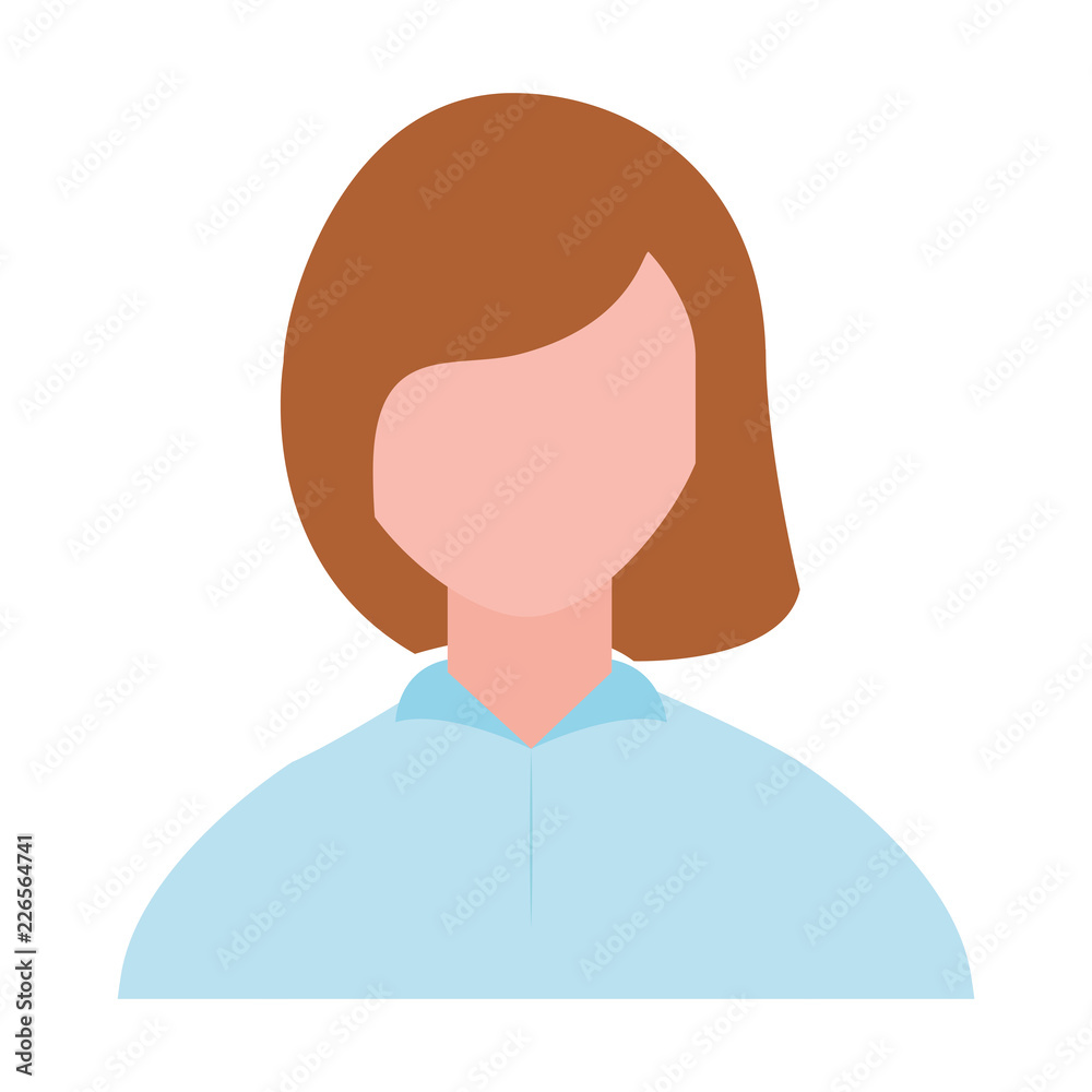 business woman portrait character isolated image