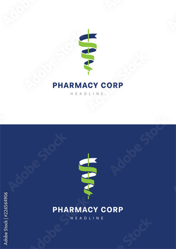 Pharmacy corporation logo template.