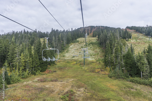 Summer ski lifts on Mount Washington, Canada