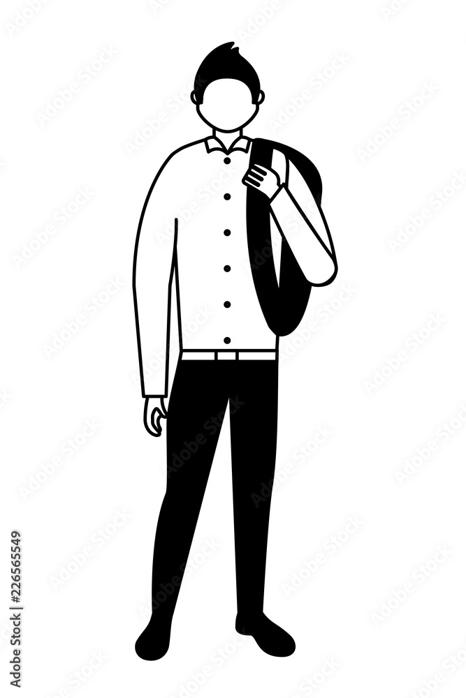 businessman character standing figure