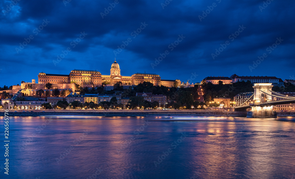 Royal Castle in Budapest at night