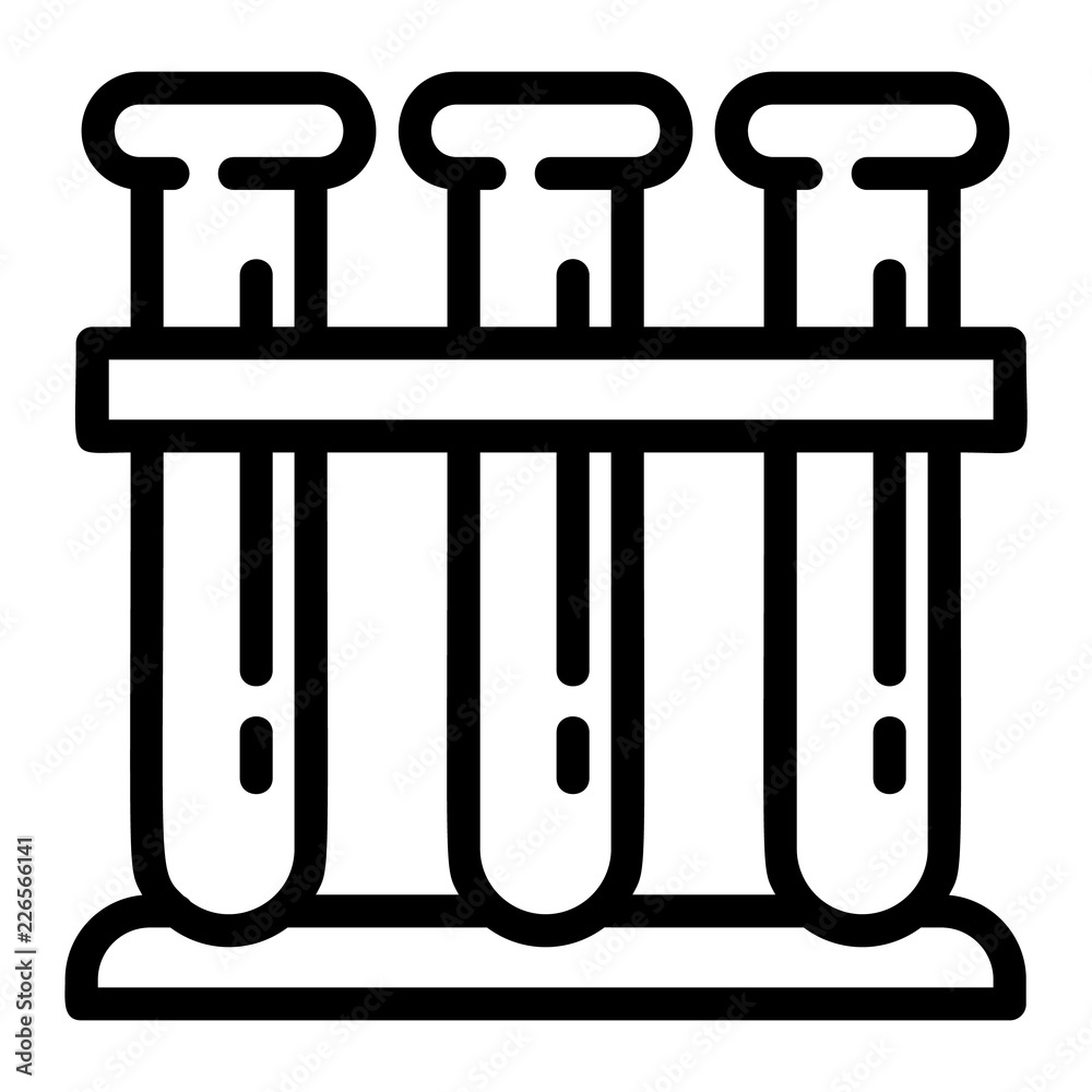 Test tube icon. Outline test tube vector icon for web design isolated on white background Test tube icon. Outline test tube vector icon for web design isolated on white background