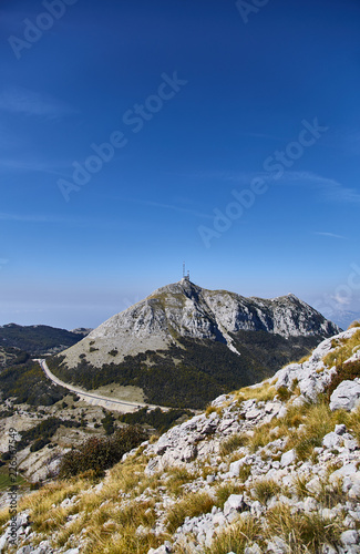 View of the nature of Montenegro from Lovcen mountain. Lovcen national Park. Summer