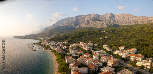 Fototapeta Naklejka Na Ścianę i Meble -  Ultrawide Aerial, Tucepi, Croatia - Studio Fenkoli photography by Tiina Söderholm