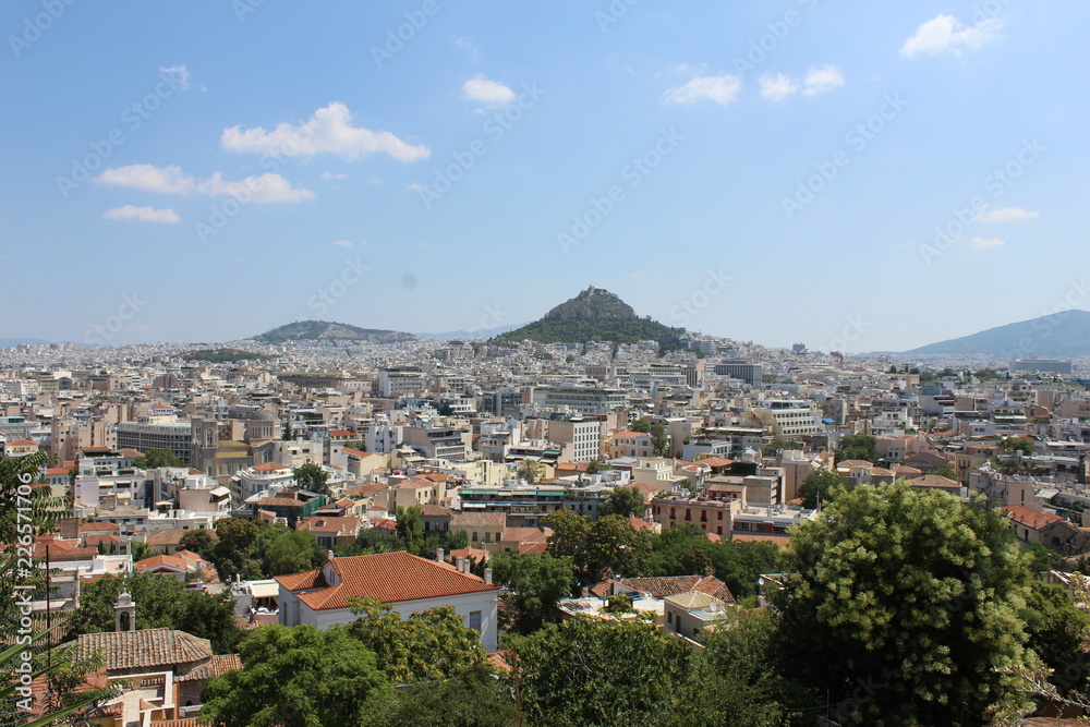 panoramic view of athens