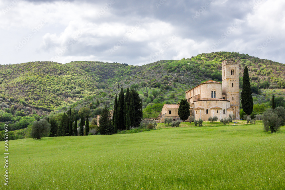 medieval monastery in Tuscany