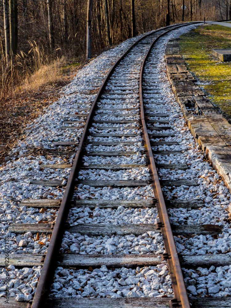 Obraz premium Rails and landscape