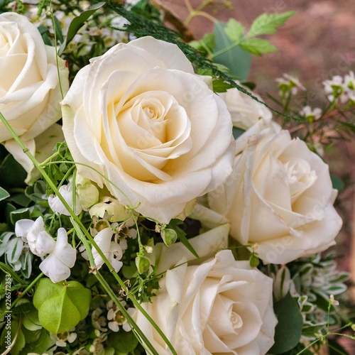 Bouquet of white  roses