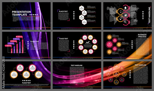 Business presentation templates. Modern elements of infographic. Can be used for business presentations, leaflet, information banner and brochure cover design.