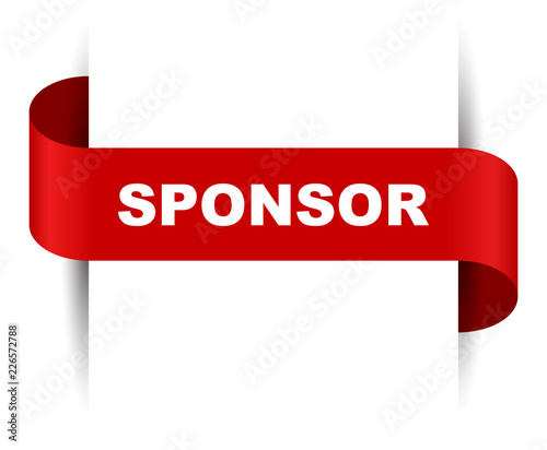red vector banner sponsor