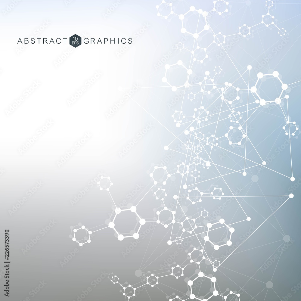 Big Data Visualization Background. Modern futuristic virtual abstract background. Science network pattern, connecting lines and dots. Global network connection vector.